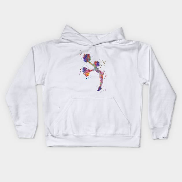 Cheerleader Kids Hoodie by RosaliArt